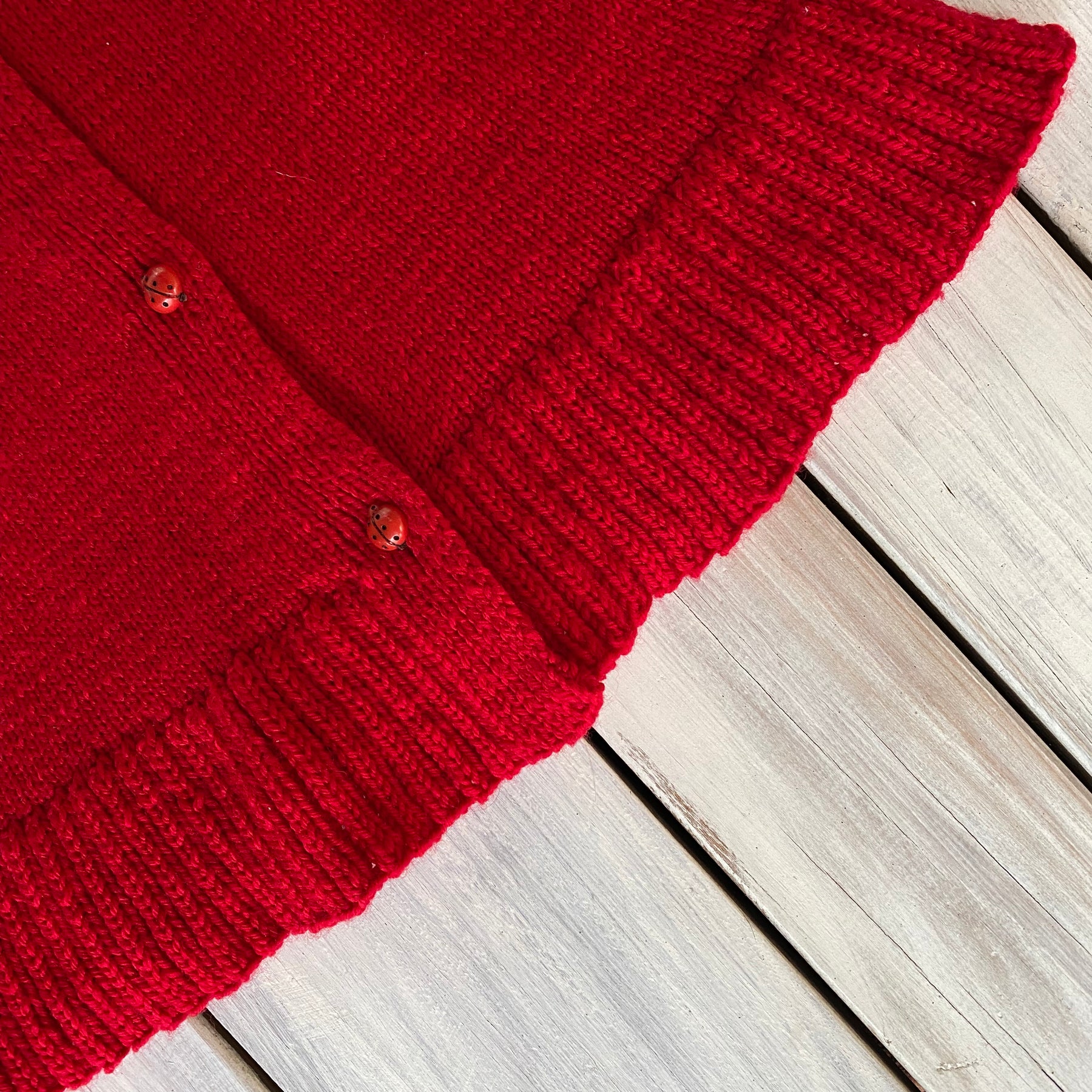 Child’s Knitted Cardigan red 5 years