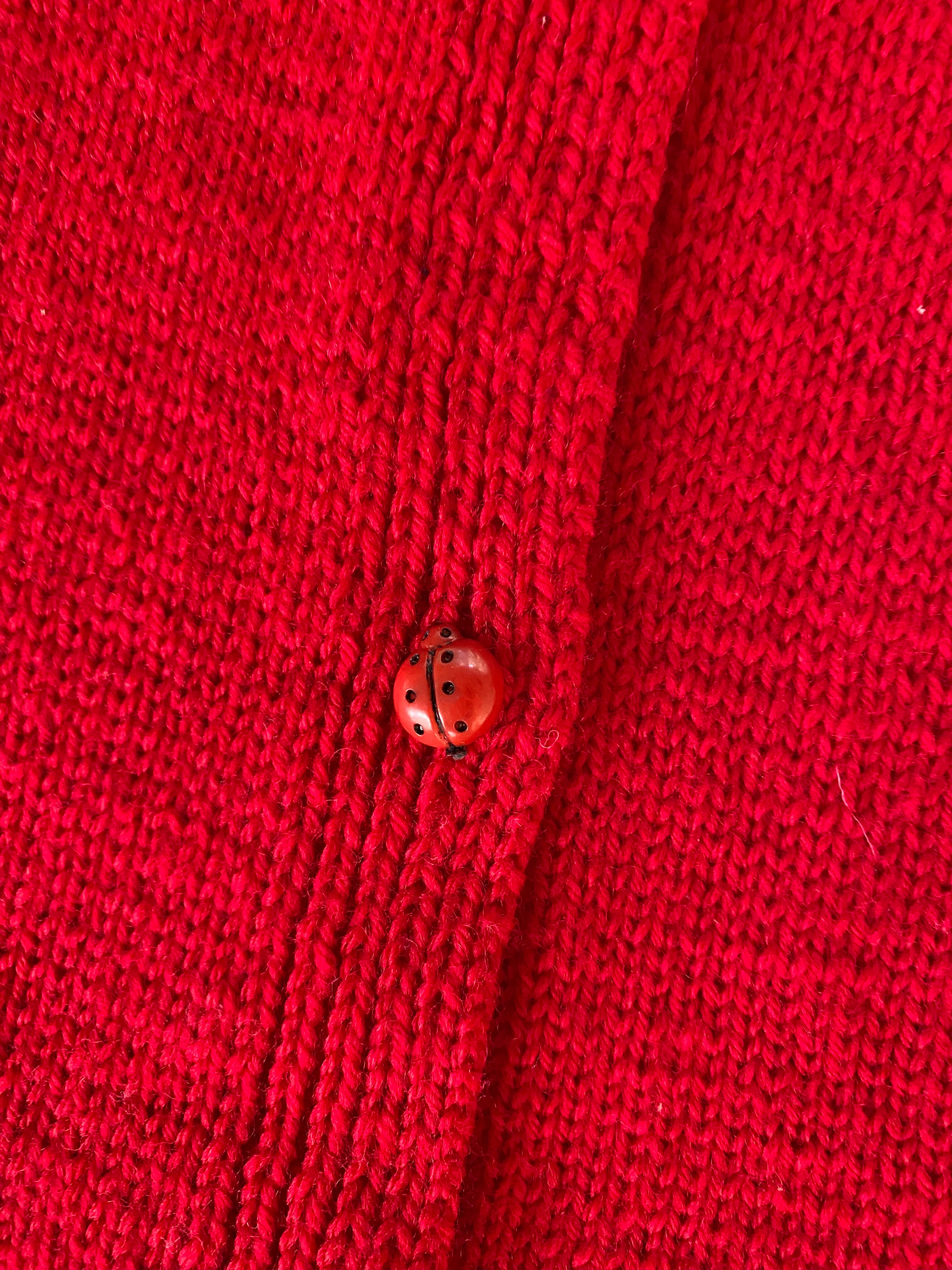 Child’s Knitted Cardigan red 5 years