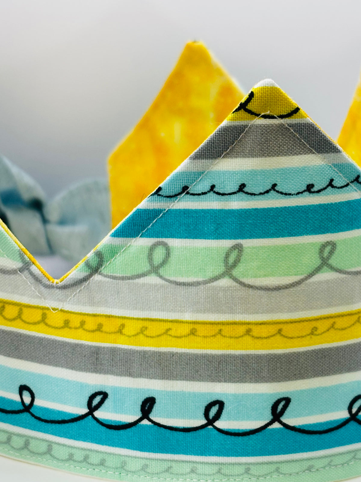 “Handmade Reversible Fabric Crown | Birthday Party & Dress Up Crown”