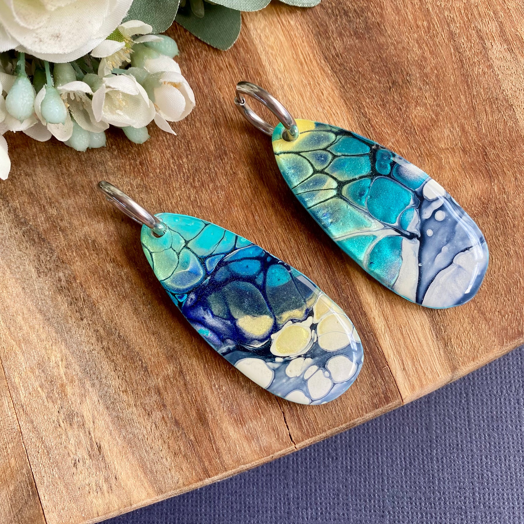 Artisan Turquoise Dangle Earrings