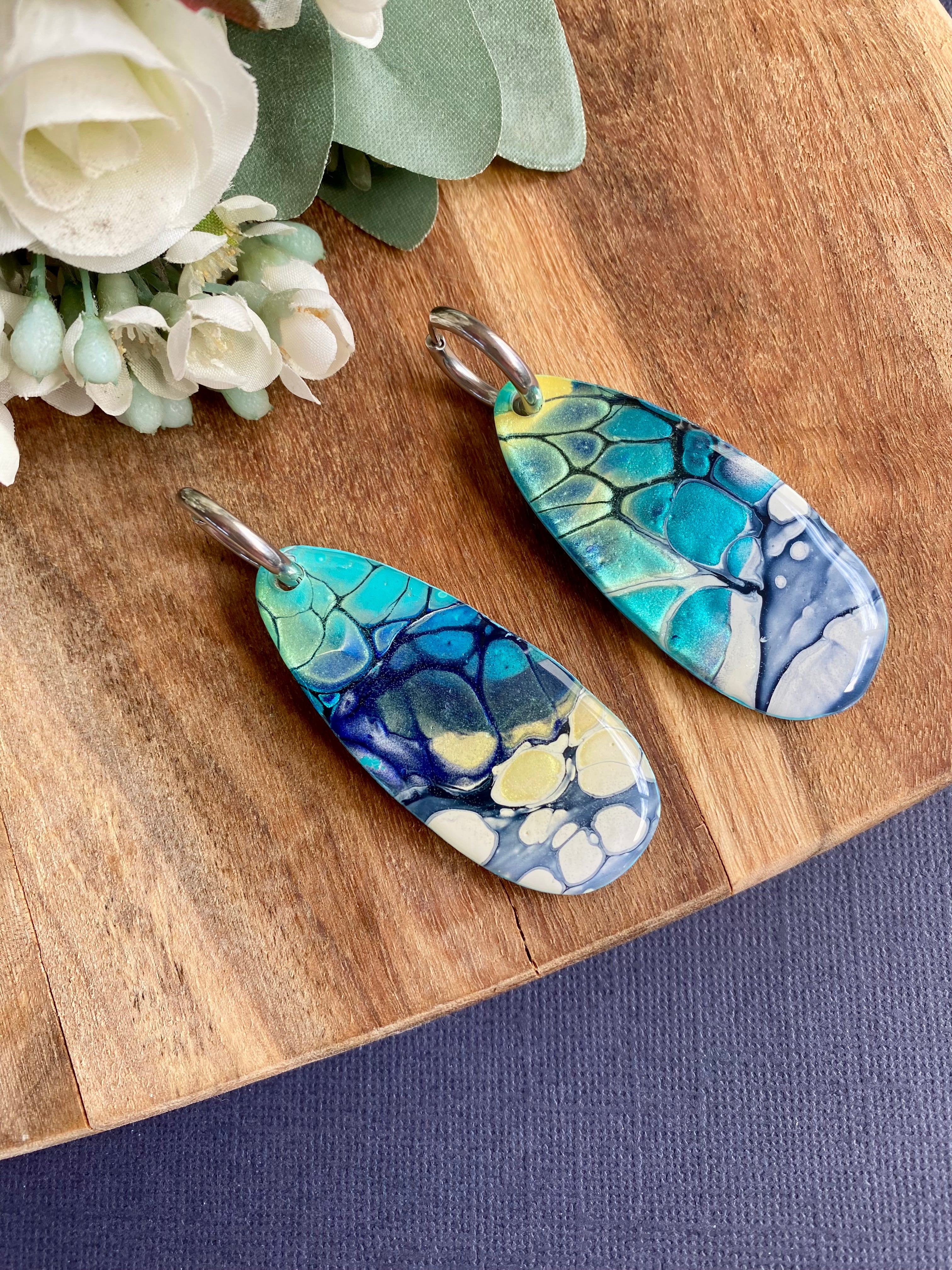 Artisan Turquoise Dangle Earrings