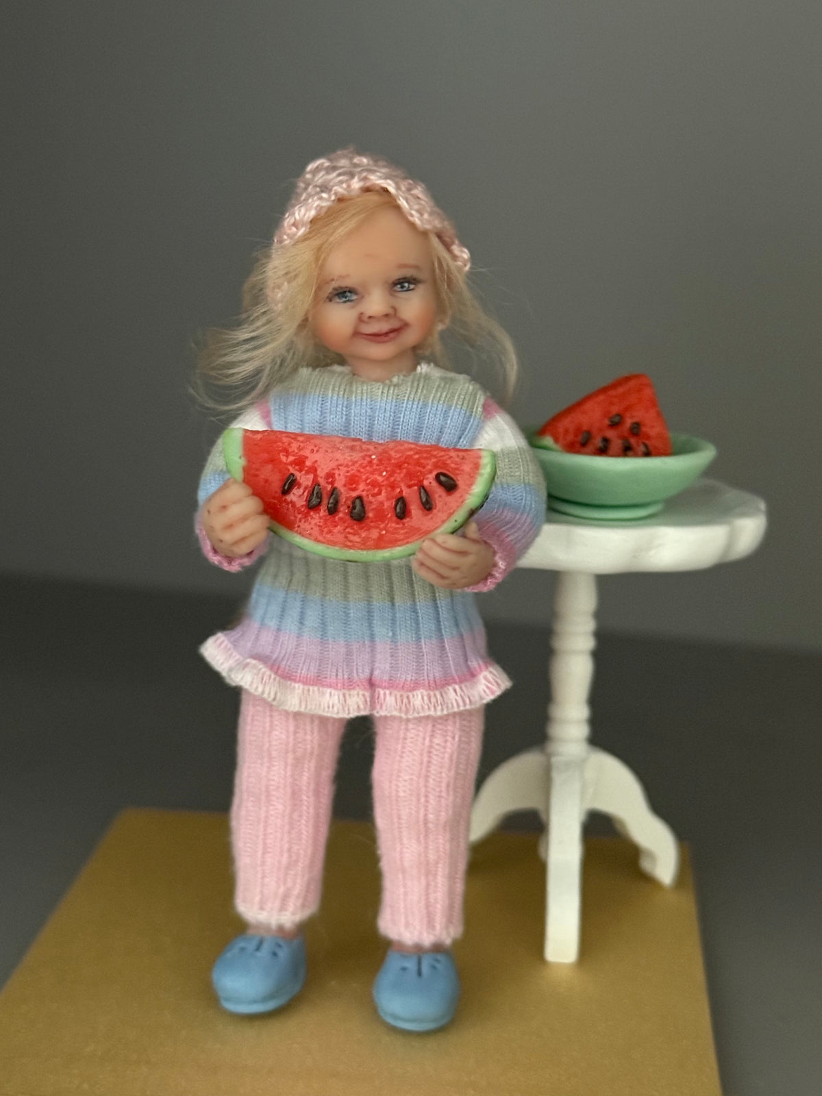 1:12 scale doll/ Handmade collectible miniature/ Polymer clay OOAK doll