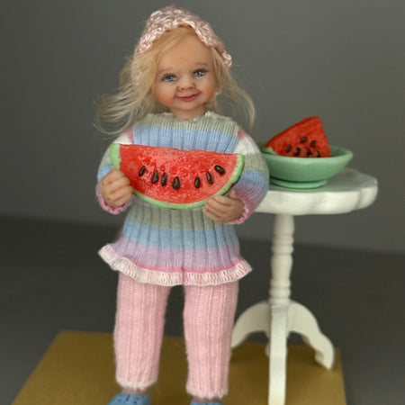 1:12 scale doll/ Handmade collectible miniature/ Polymer clay OOAK doll