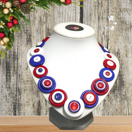Colourful Button necklace - Viva USA!