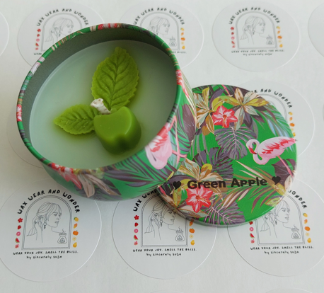 Scented Soy Candles in Tropical-Design Tin
