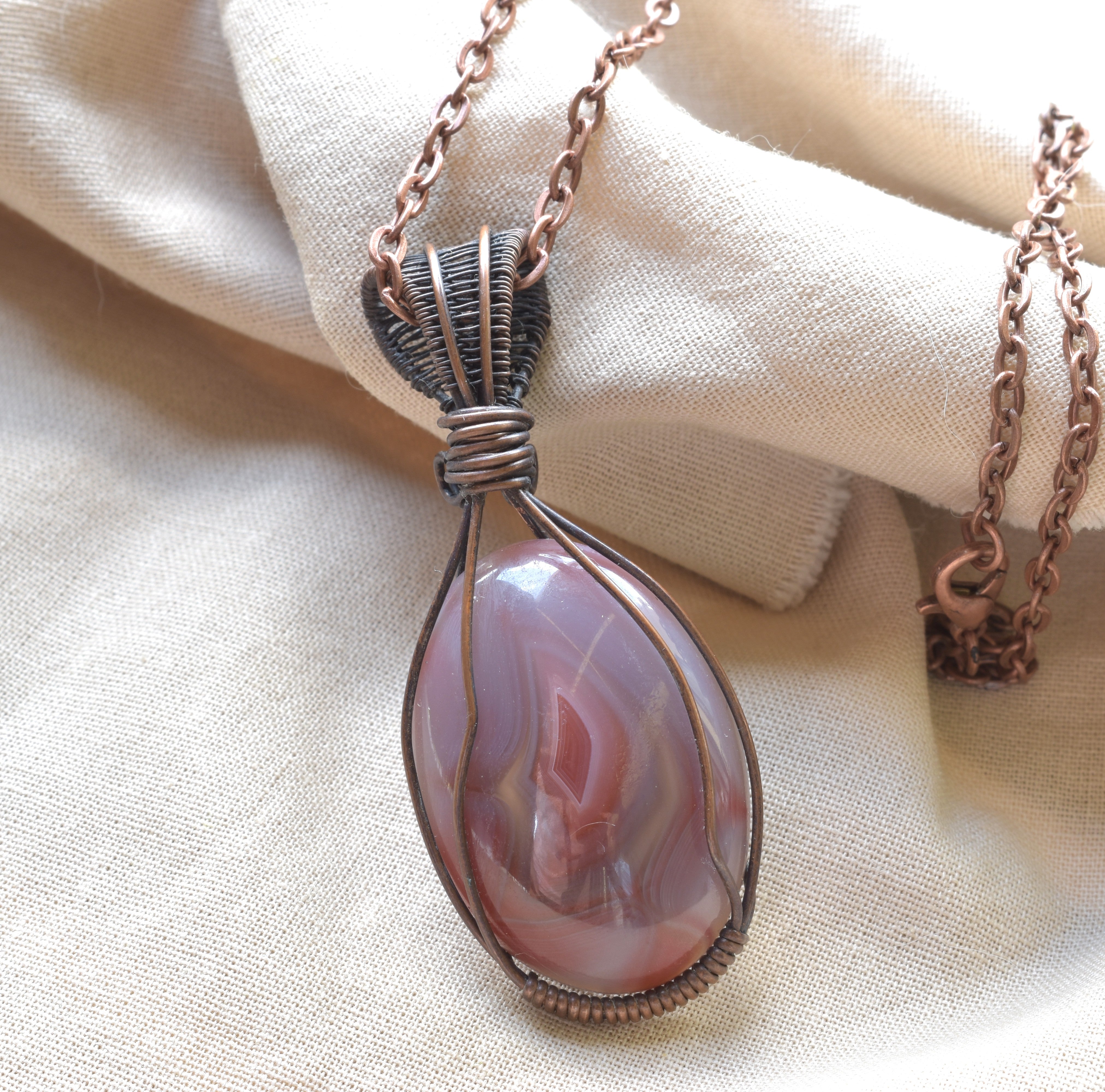 Copper Creek – Agate Creek Agate Wire Wrapped Pendant