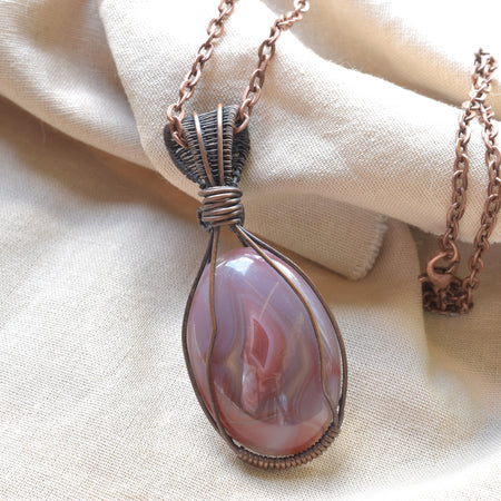 Copper Creek – Agate Creek Agate Wire Wrapped Pendant