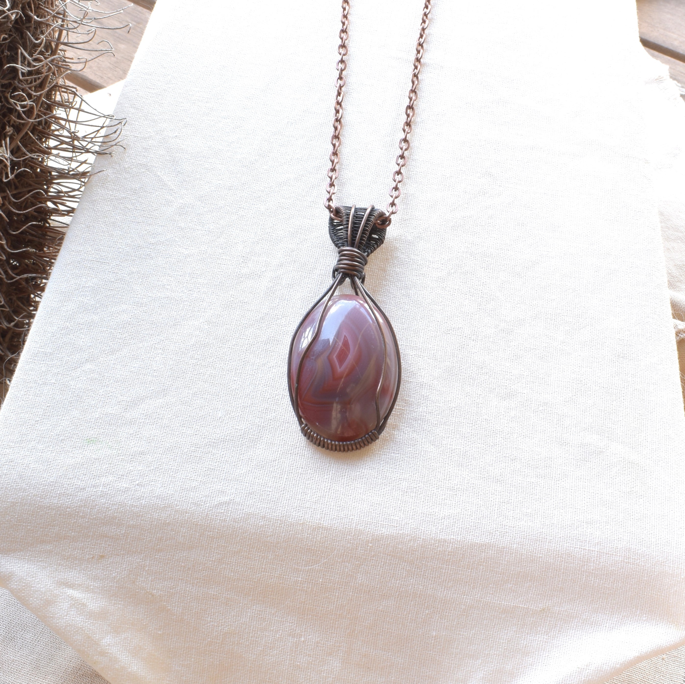 Copper Creek – Agate Creek Agate Wire Wrapped Pendant