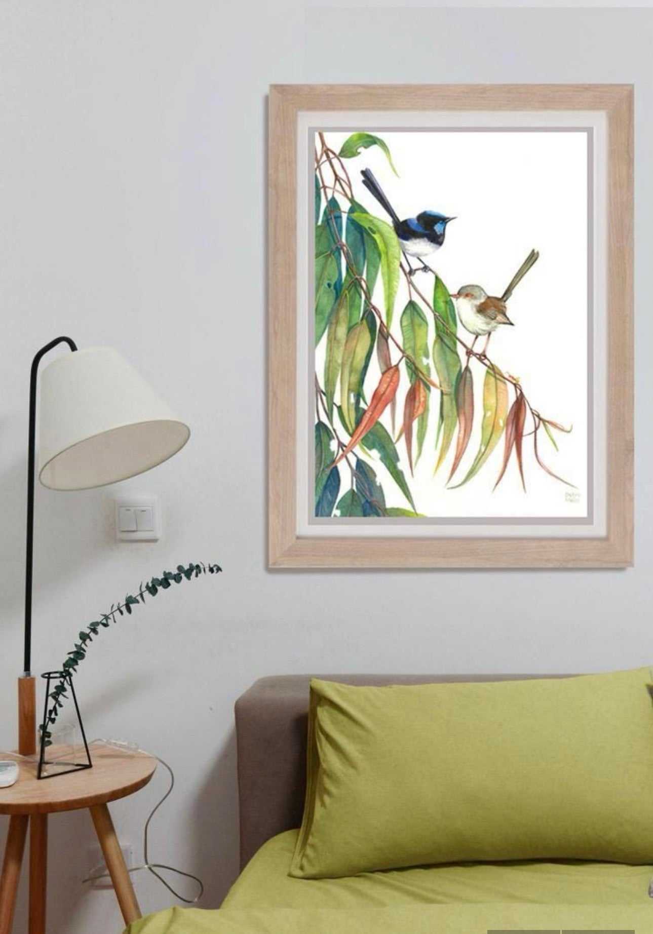Superb Fairy Wren Pair art print by Debra Meier