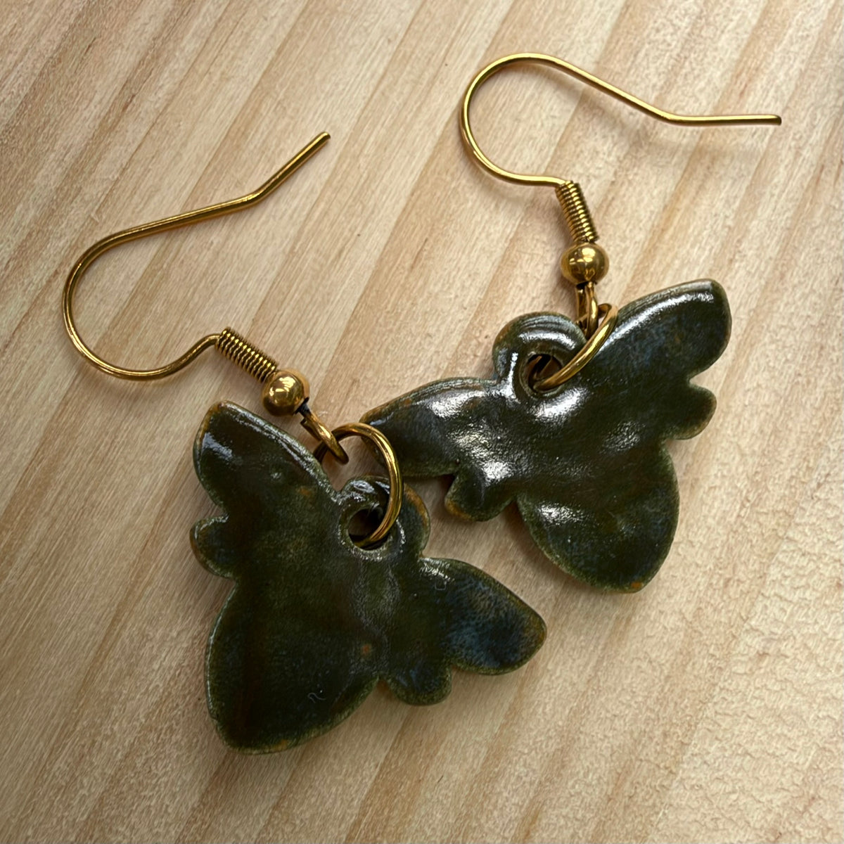 Ceramic Bee Earrings - Lightweight