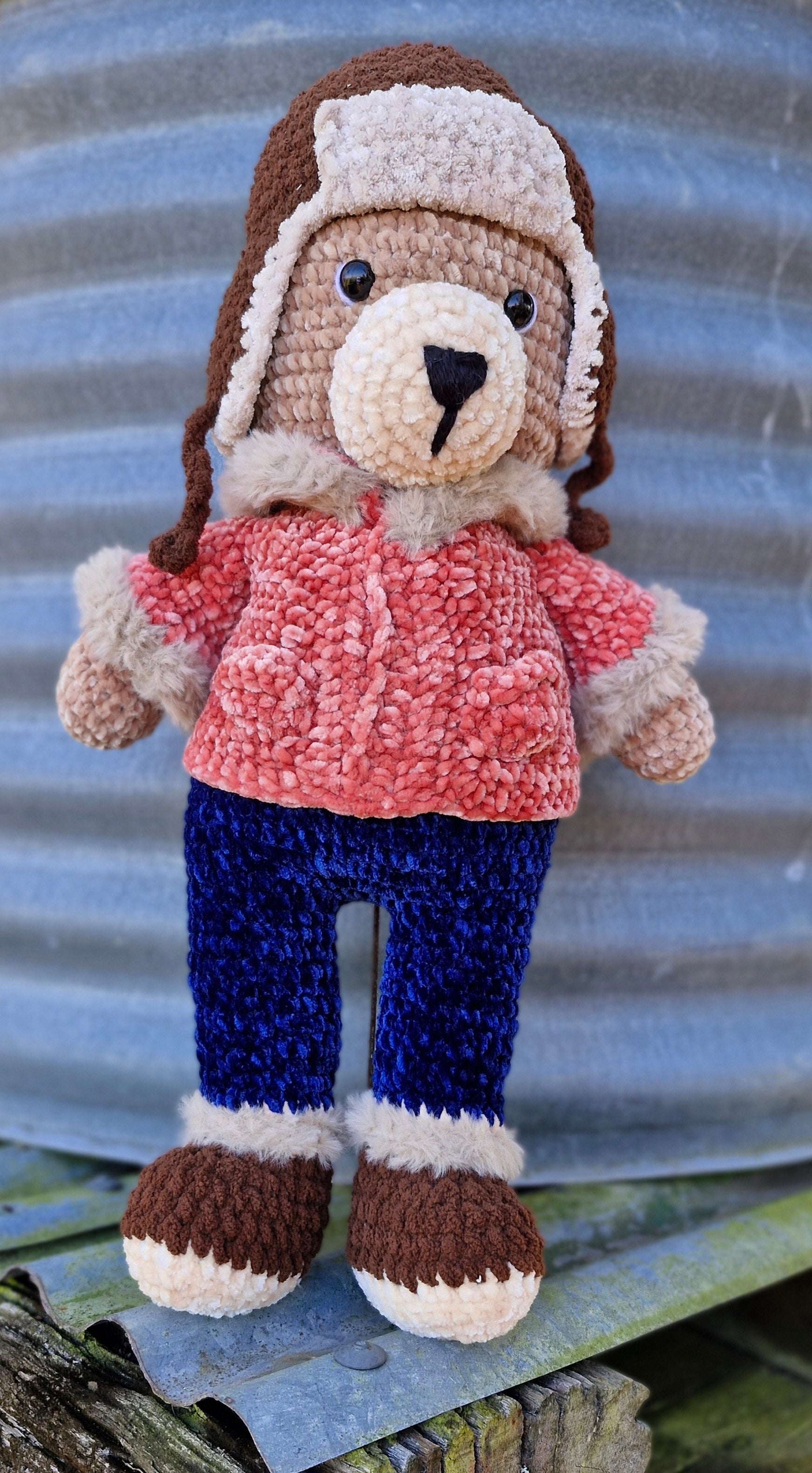 Meet Barnaby the Large Alaskan Crochet Bear