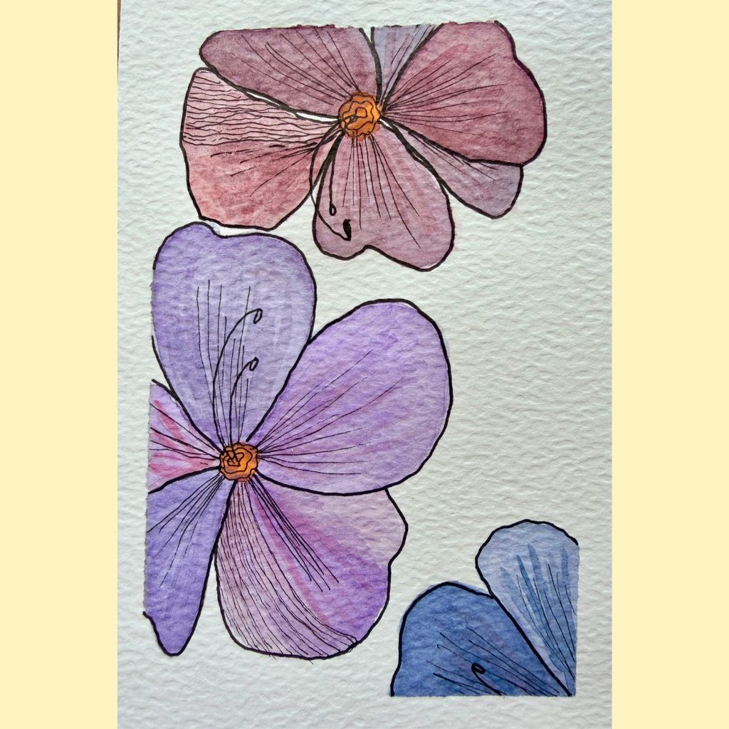 Hand Painted Floral Greeting Card | Customisable