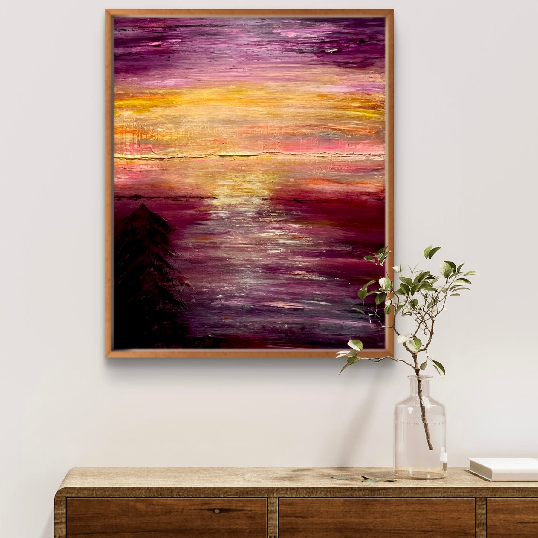 You Are The Glow - Medium size Textured Acrylic on Stretched Canvas