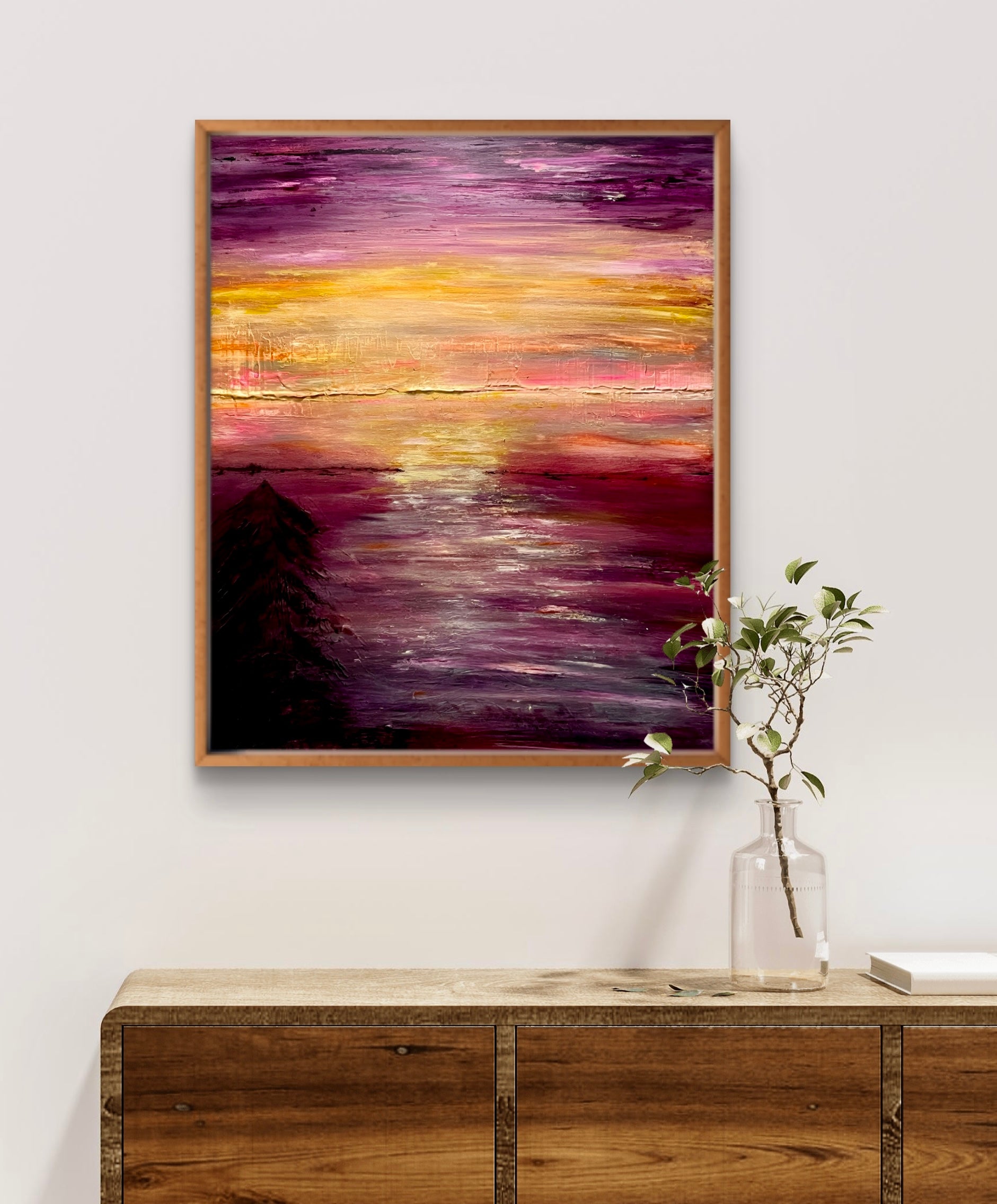 You Are The Glow - Medium size Textured Acrylic on Stretched Canvas