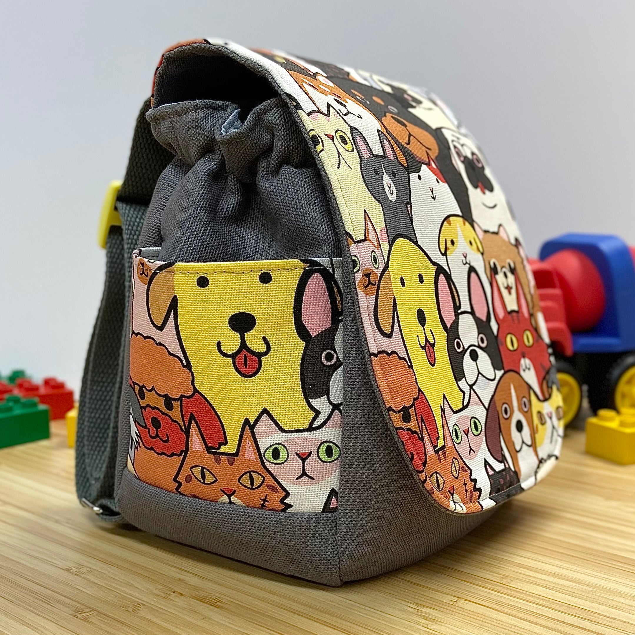 Handmade Toddler Backpack - Cats & Dogs