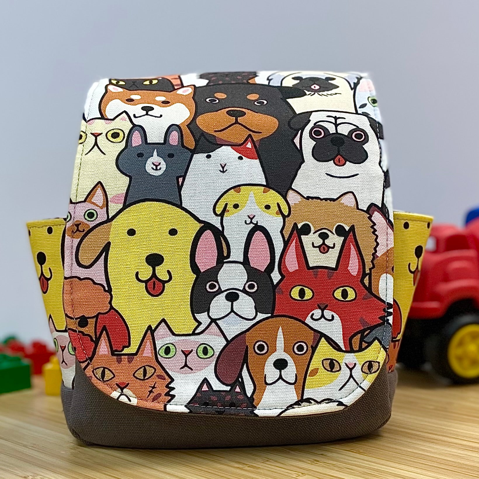 Handmade Toddler Backpack - Cats & Dogs
