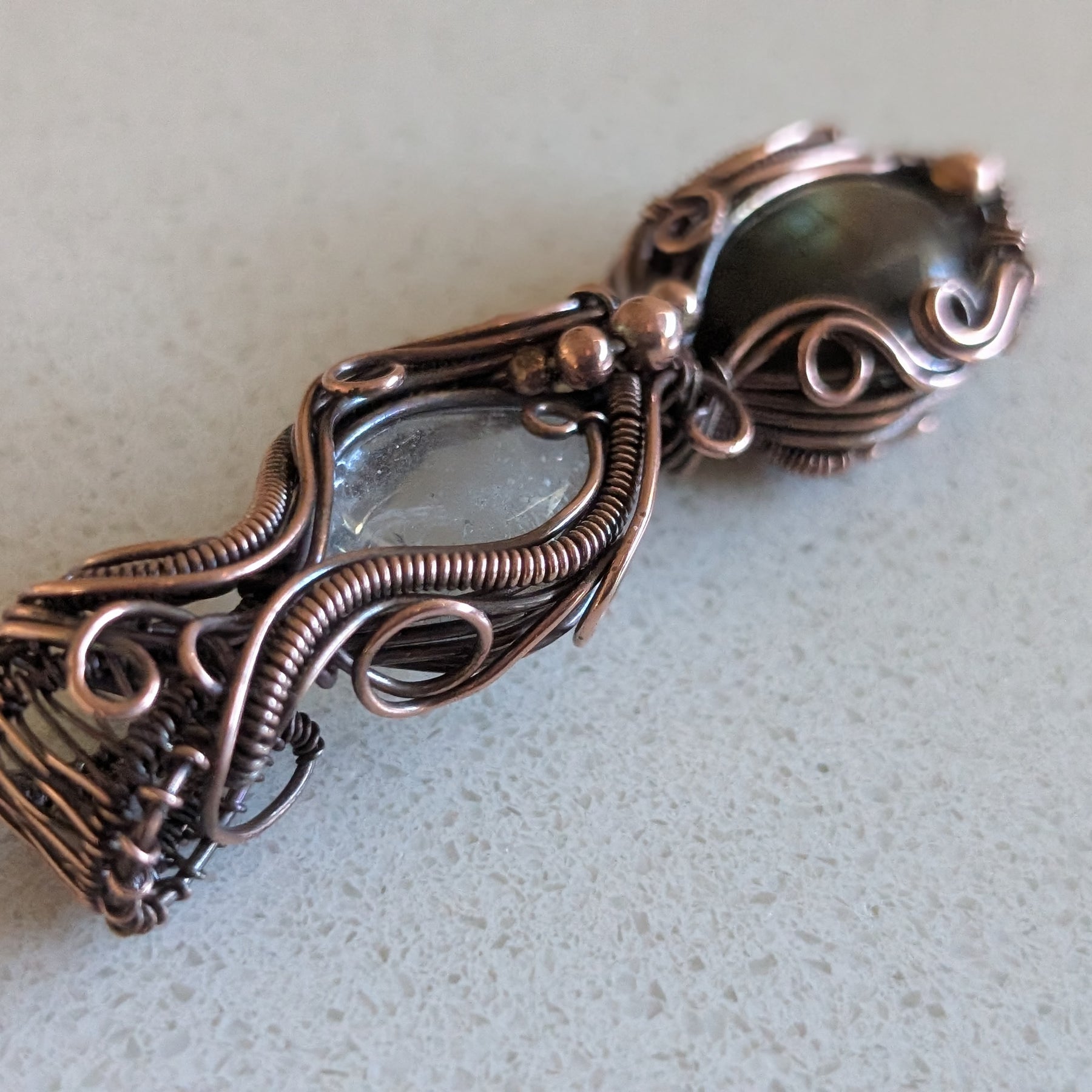 | Sold | Hora - Labradorite & Quartz in Copper
