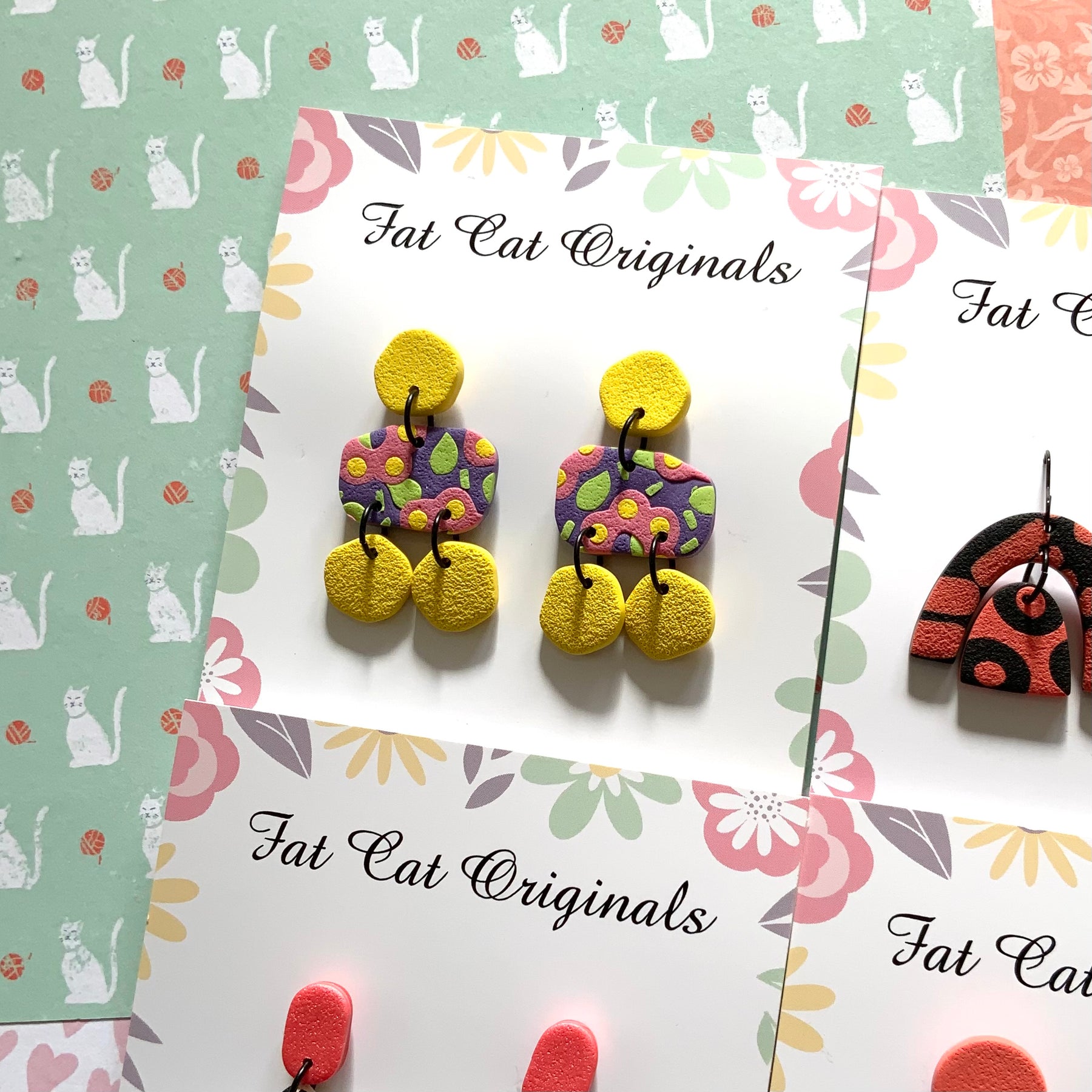 FAT CAT EARRING EDIT 3 | Curated Statement Bundle of 4