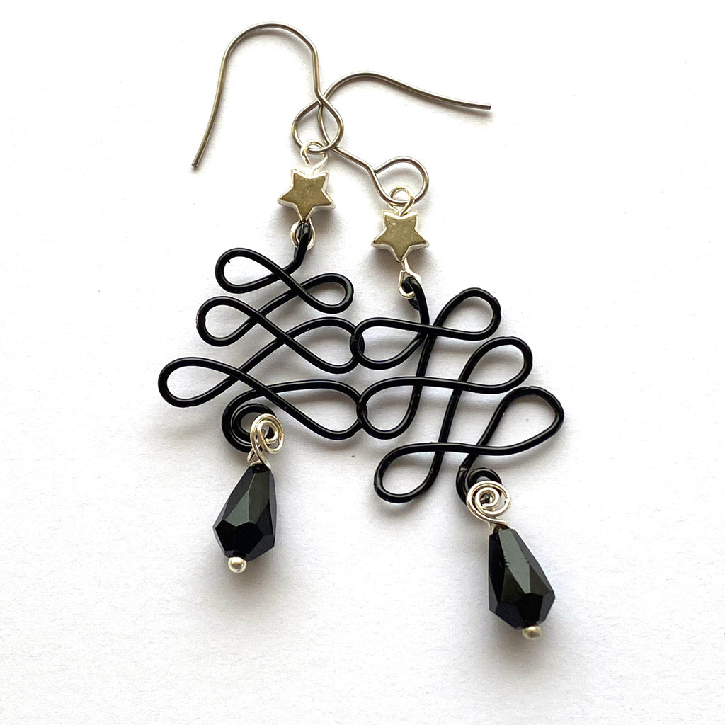 Christmas Earrings Tree Design