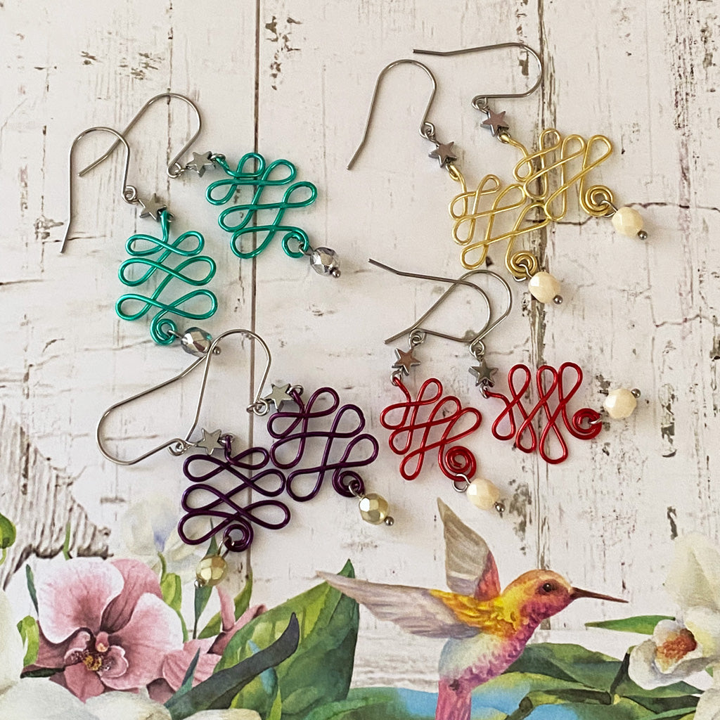 Christmas Wire Earrings