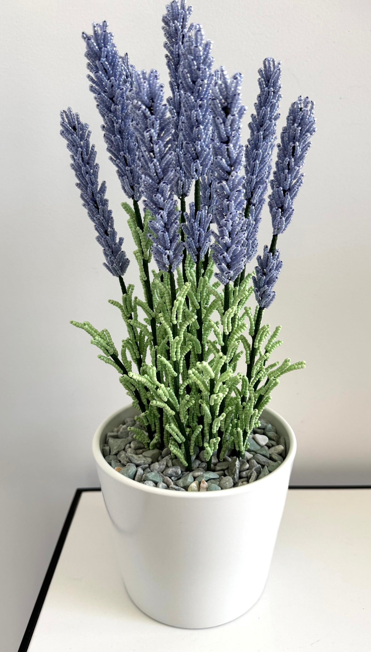 French-beaded potted lavender