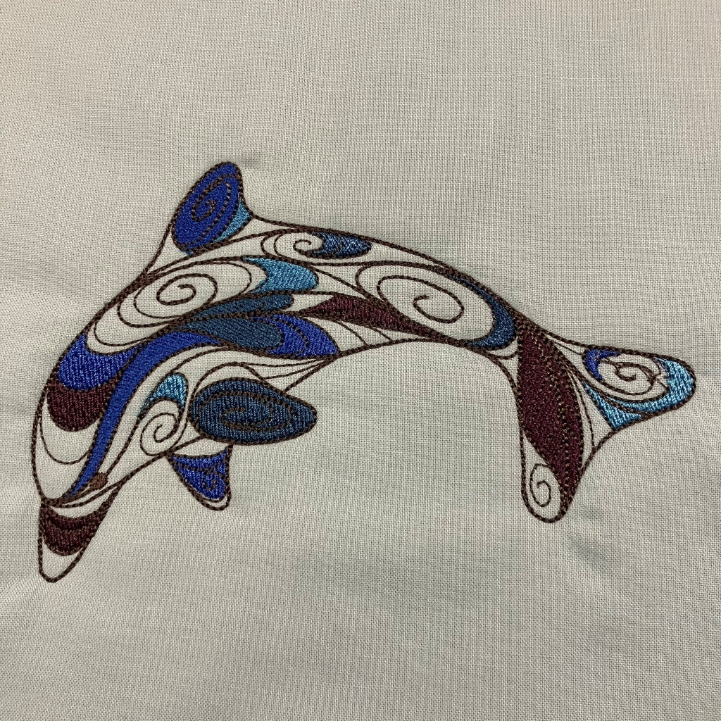 handmade Australian native quilted - dolphin
