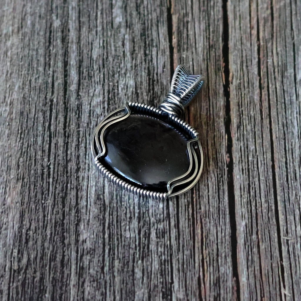 Sterling Silver Hypersthene Pendant ~ Talisman of Vision