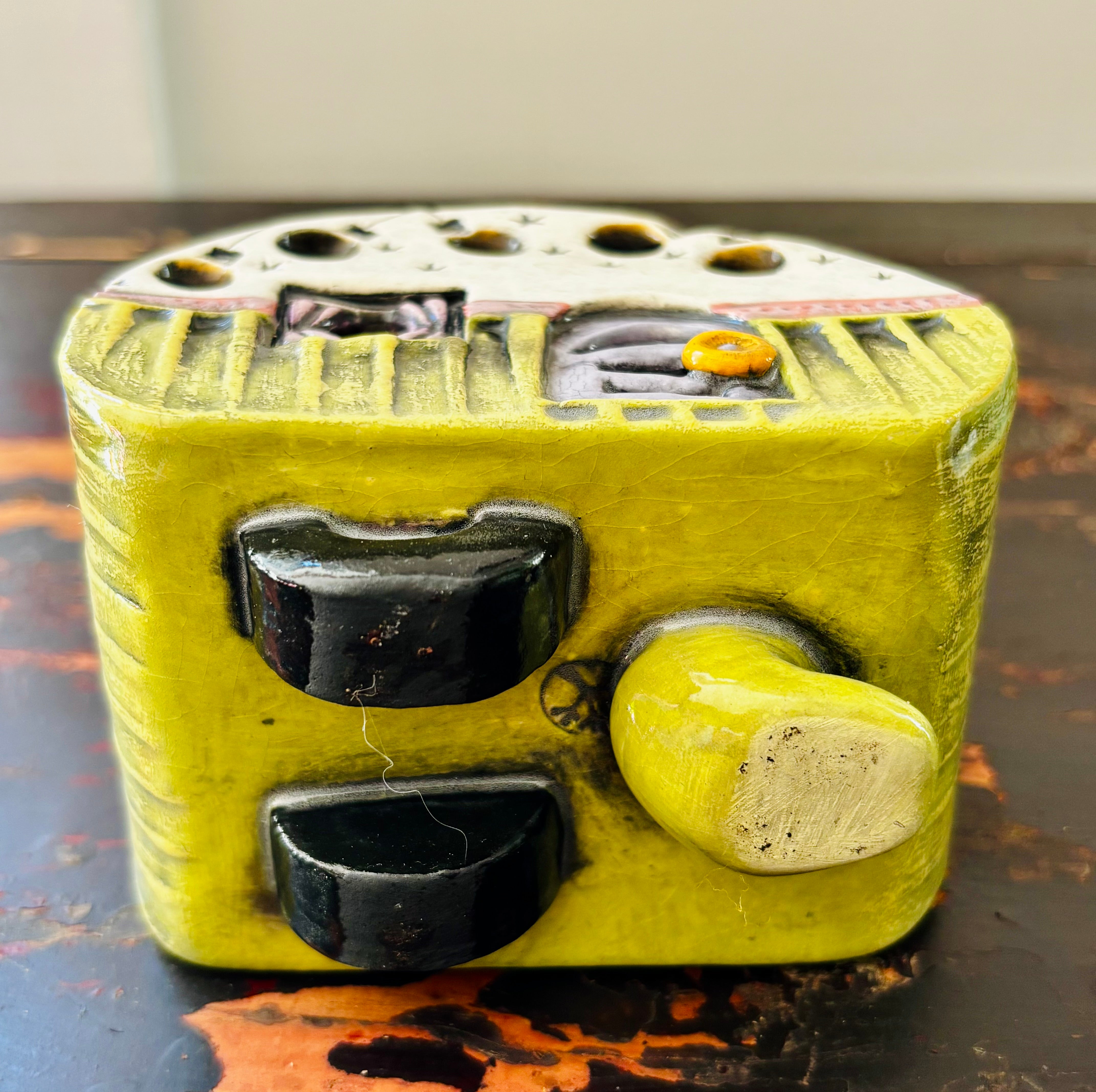 Handmade Ceramic Caravan Tea Light Lantern
