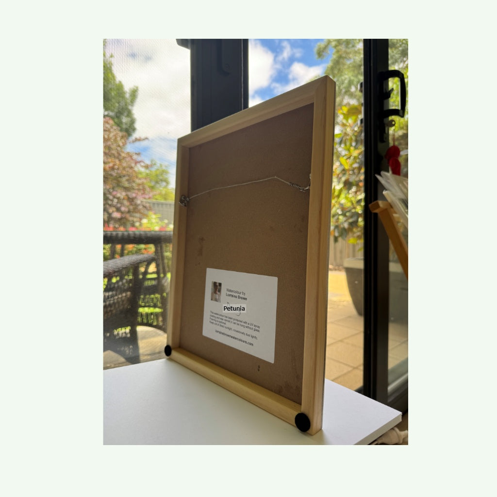 Petunia  * Original Watercolour Painting * Ready to Hang *