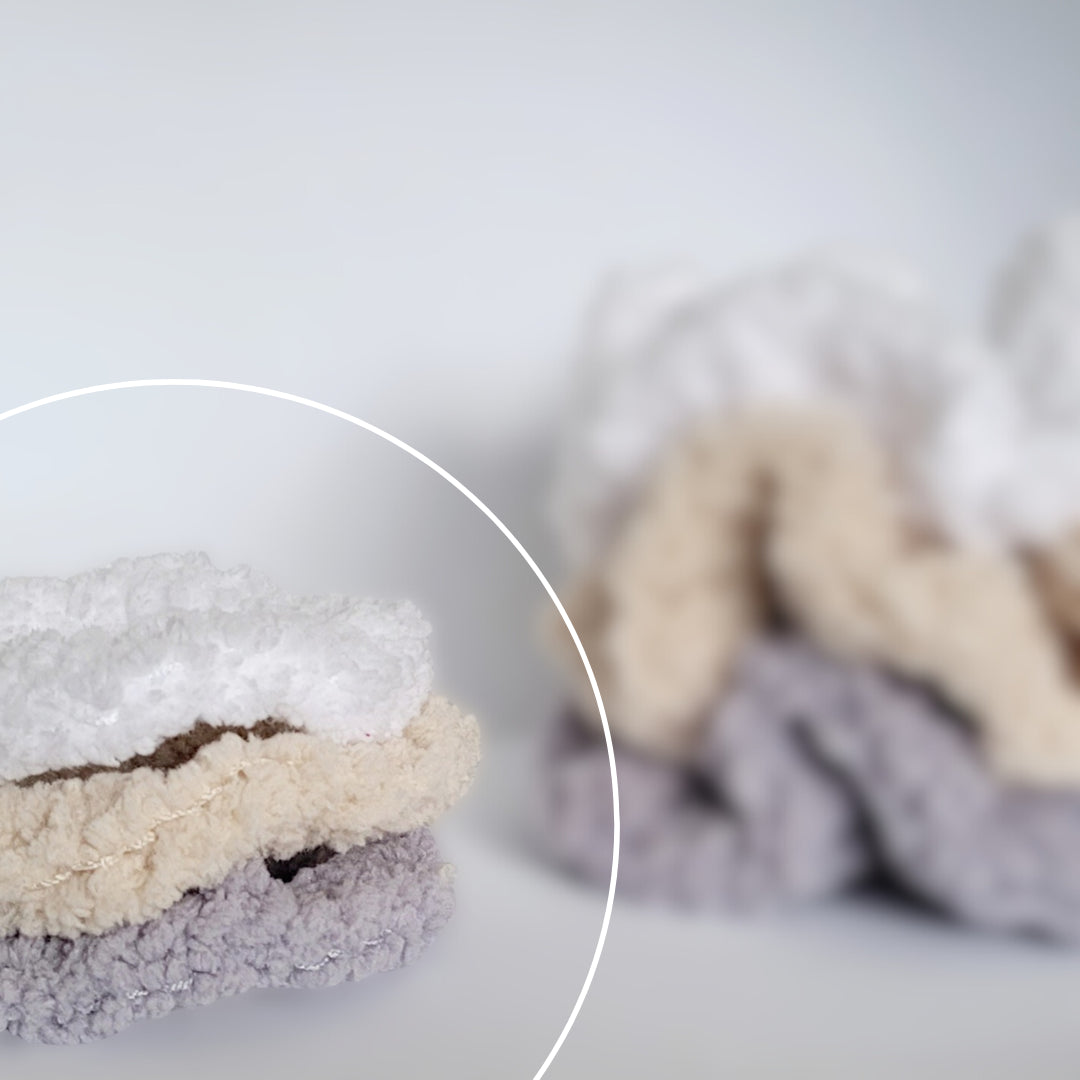 HAIR CANDY | Chenille "Fluffies" Small Scrunchie Set