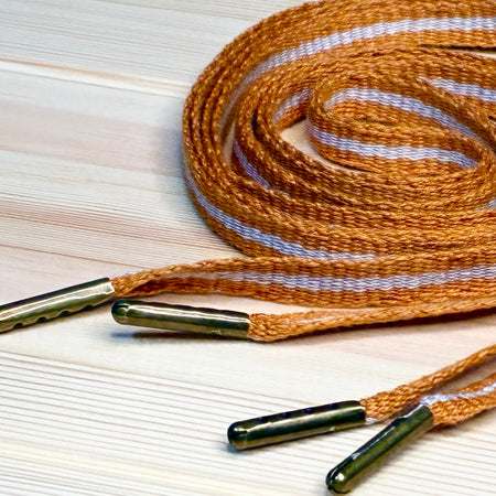 Art of the Lace - Mustard Stripe Shoelaces