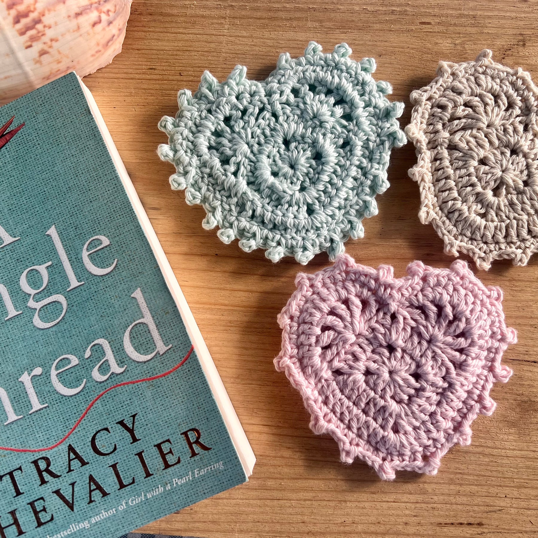 Crochet Heart Bookmark Set of 3 - Book Lover Gift - Heart Bookmark - Teacher Gift