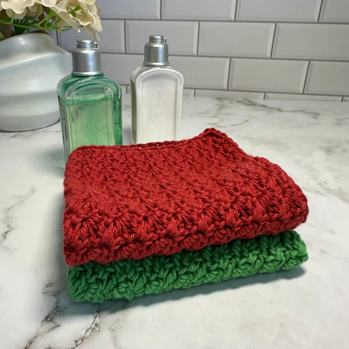 Crocheted  Washcloths | Soft, Durable & Sustainable - set of 3 or 6