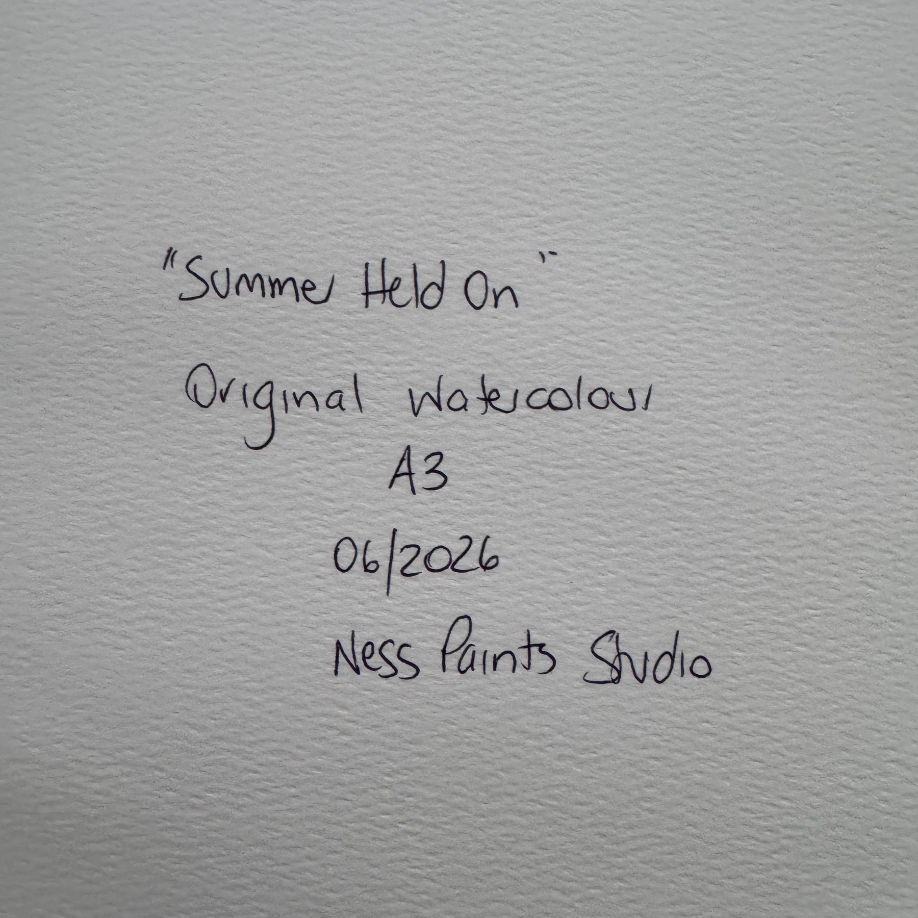 Original Abstract Watercolour - Summer Held On