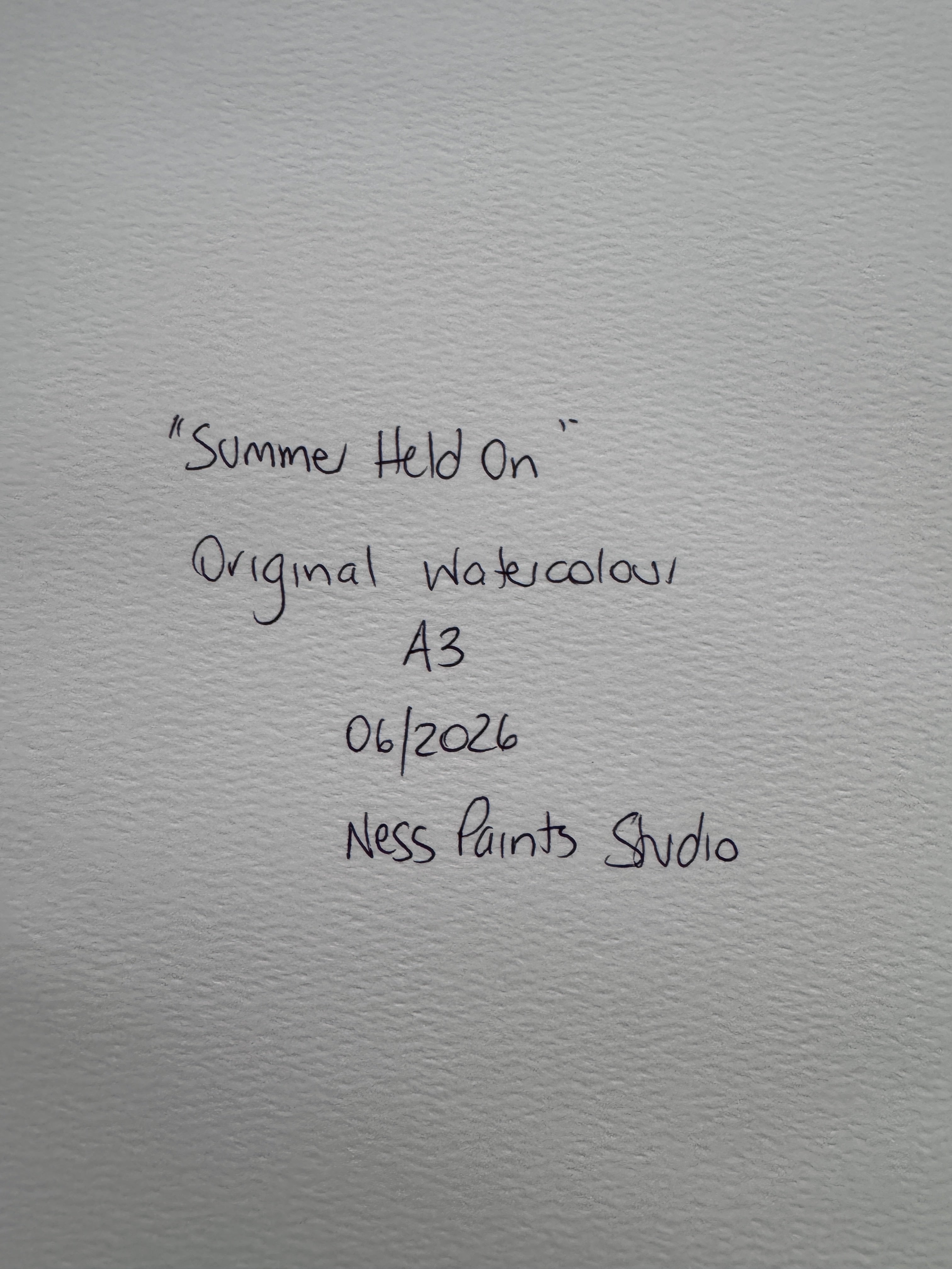 Original Abstract Watercolour - Summer Held On