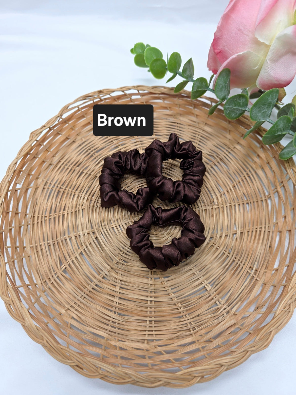 Mini Satin Scrunchies, Ponytail Bands, Handmade Hair ties