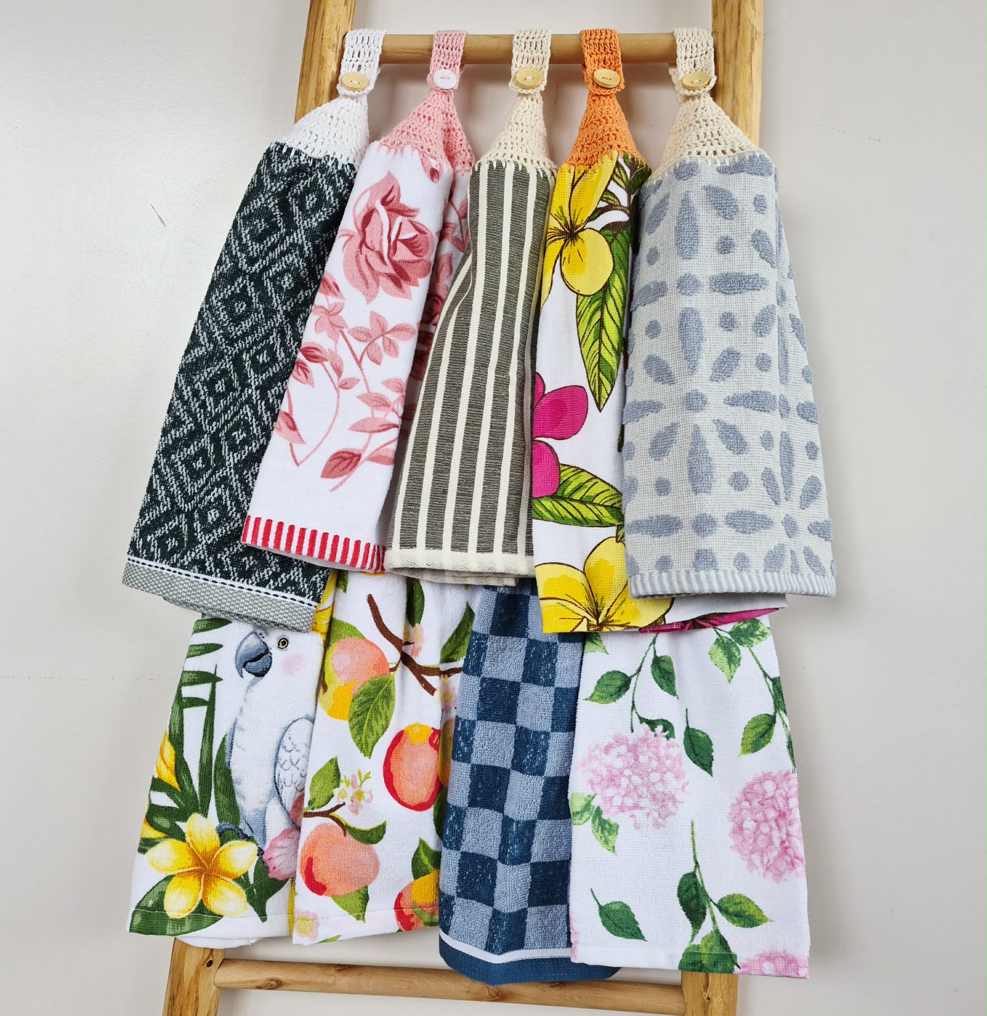 Kitchen Hand Towel | Hanging | Cotton | SINGLE LAYER | 9 Styles - 1-9