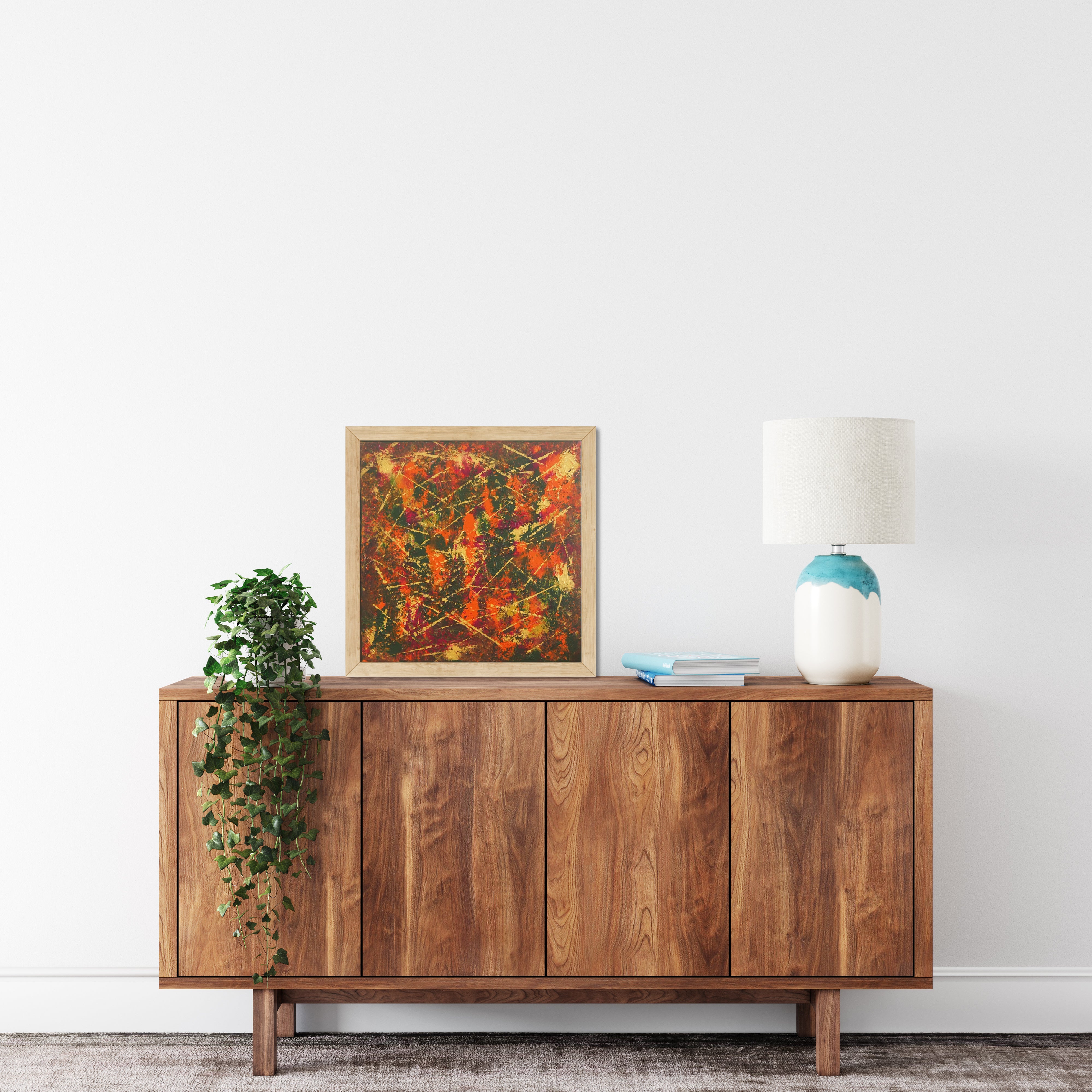 Quiet Heat - Abstract Textured Acrylic Painting