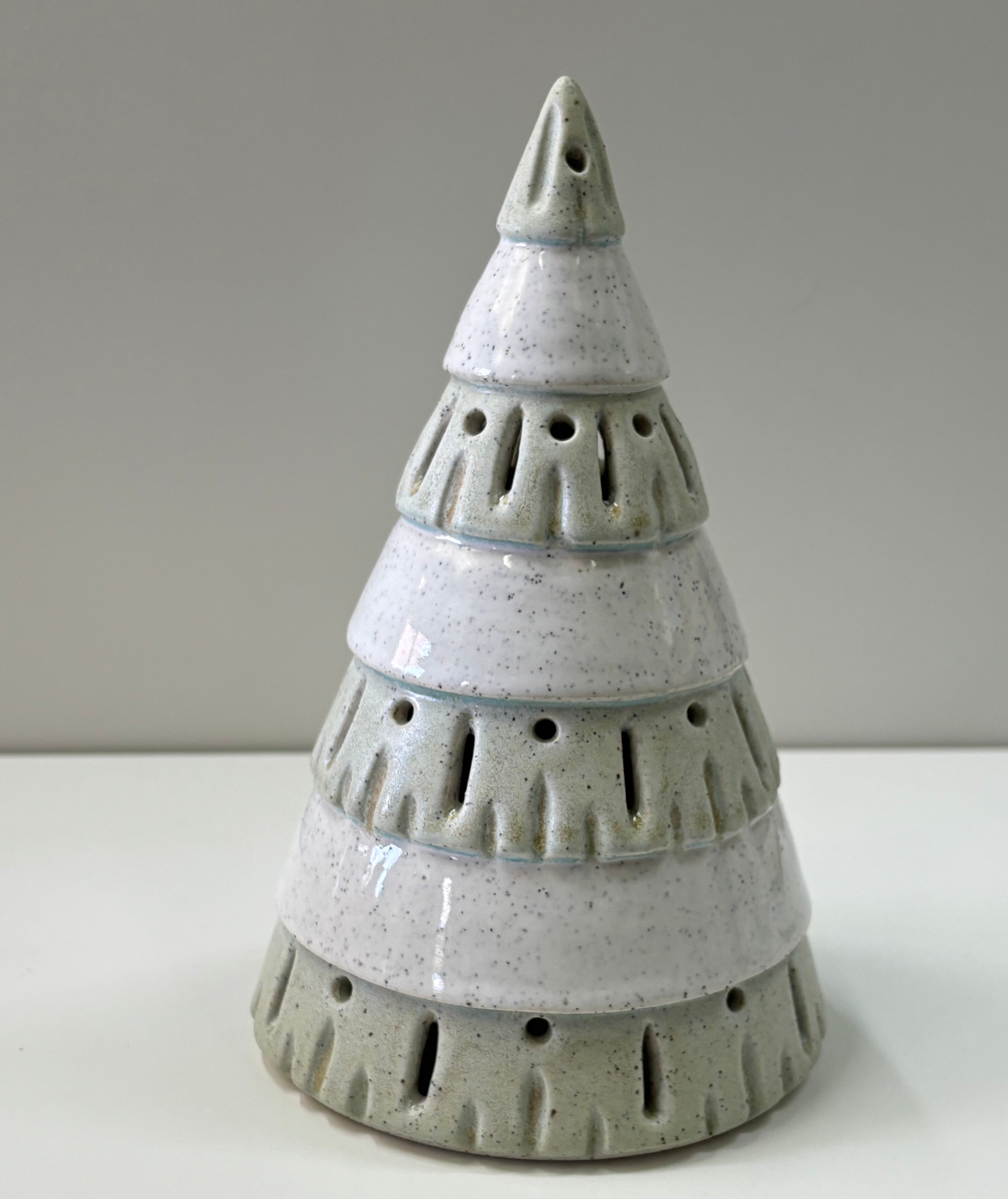 Ceramic Christmas Tree Luminaries Lantern