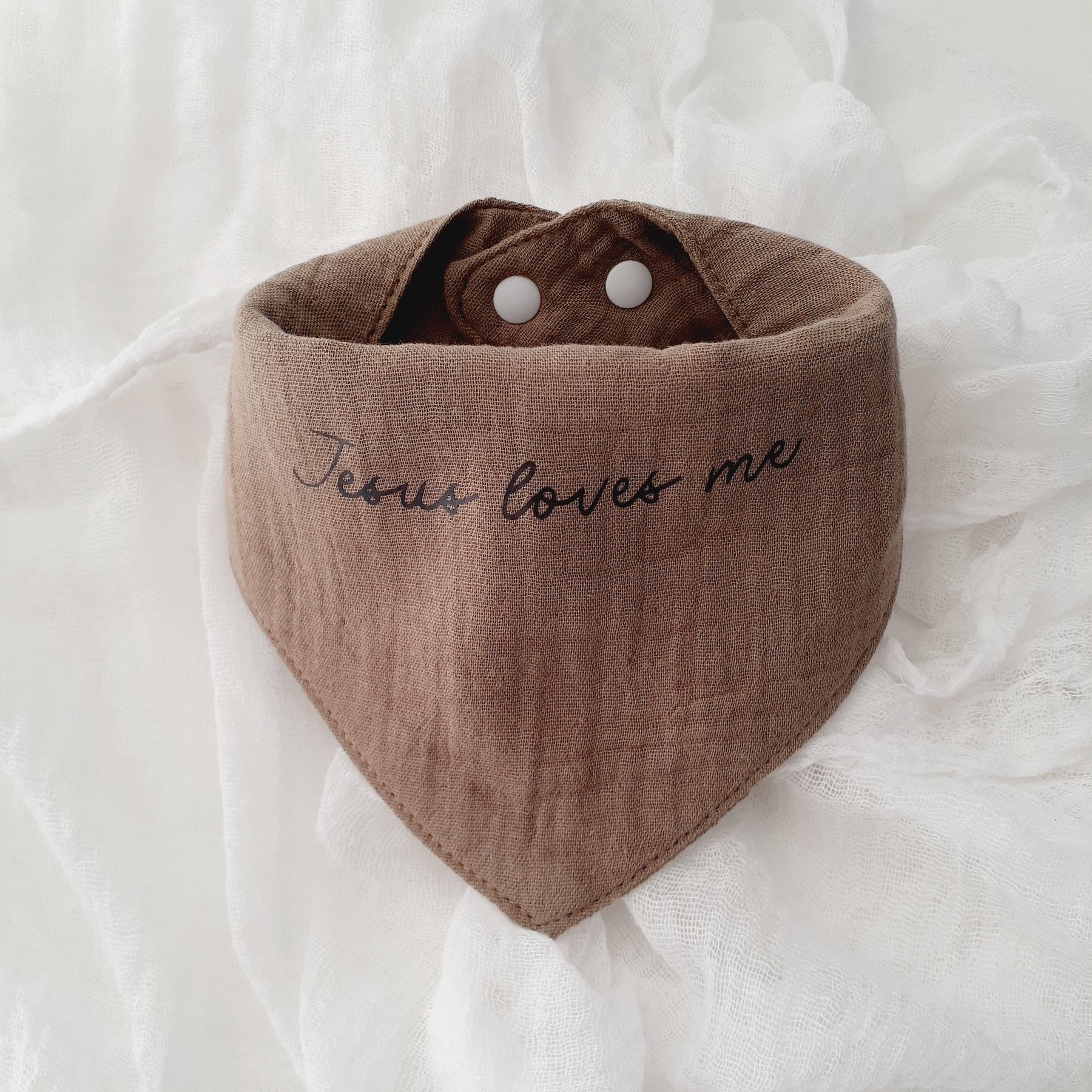 Christian Baby Bib • Cotton Bandana Bib • “Jesus Loves Me” Christian Bib • Faith‑Based Baby Gift • Baby Boy