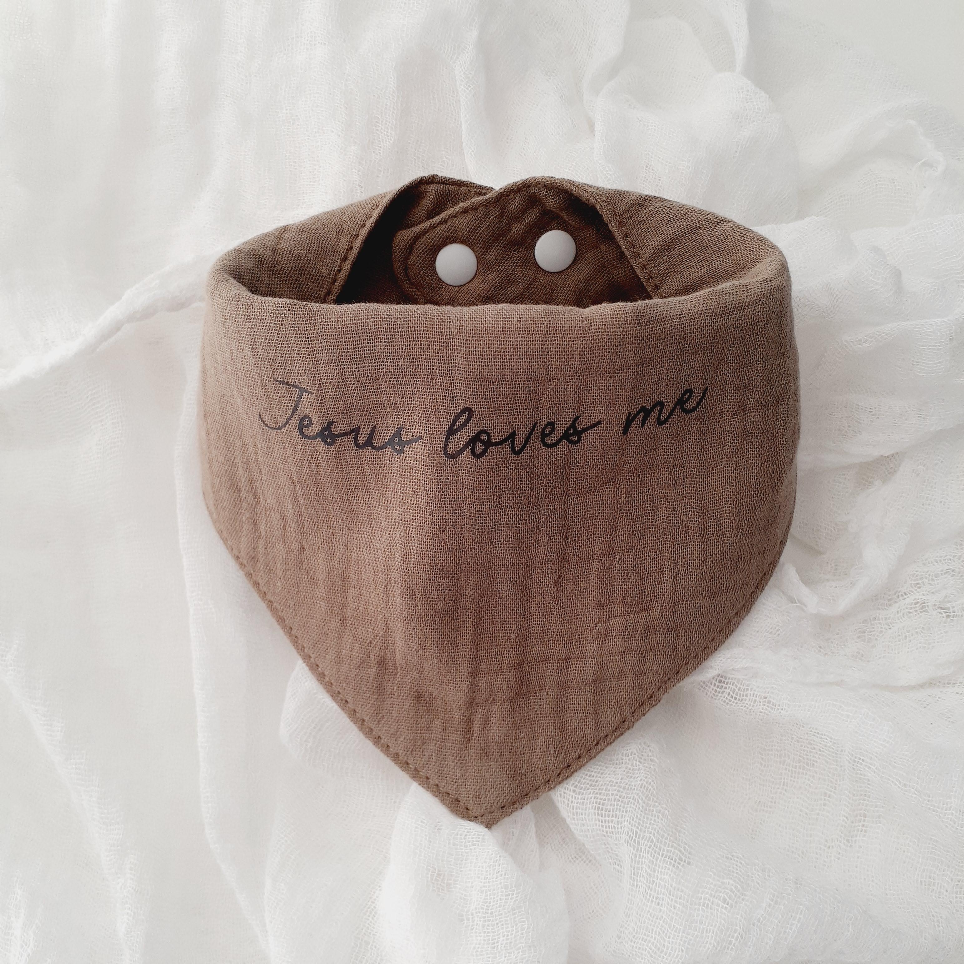 Christian Baby Bib • Cotton Bandana Bib • “Jesus Loves Me” Christian Bib • Faith‑Based Baby Gift • Baby Boy