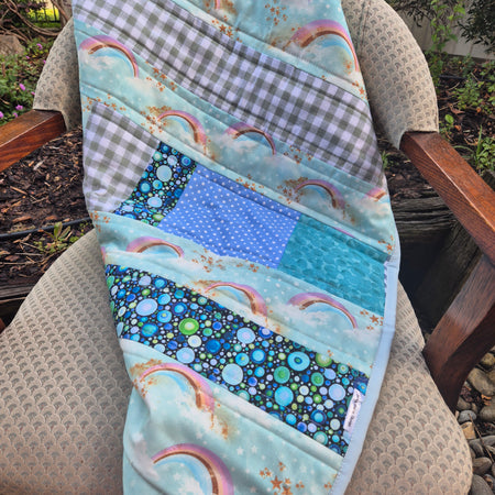 Pram Quilts, gender neutral tones, mint and sage