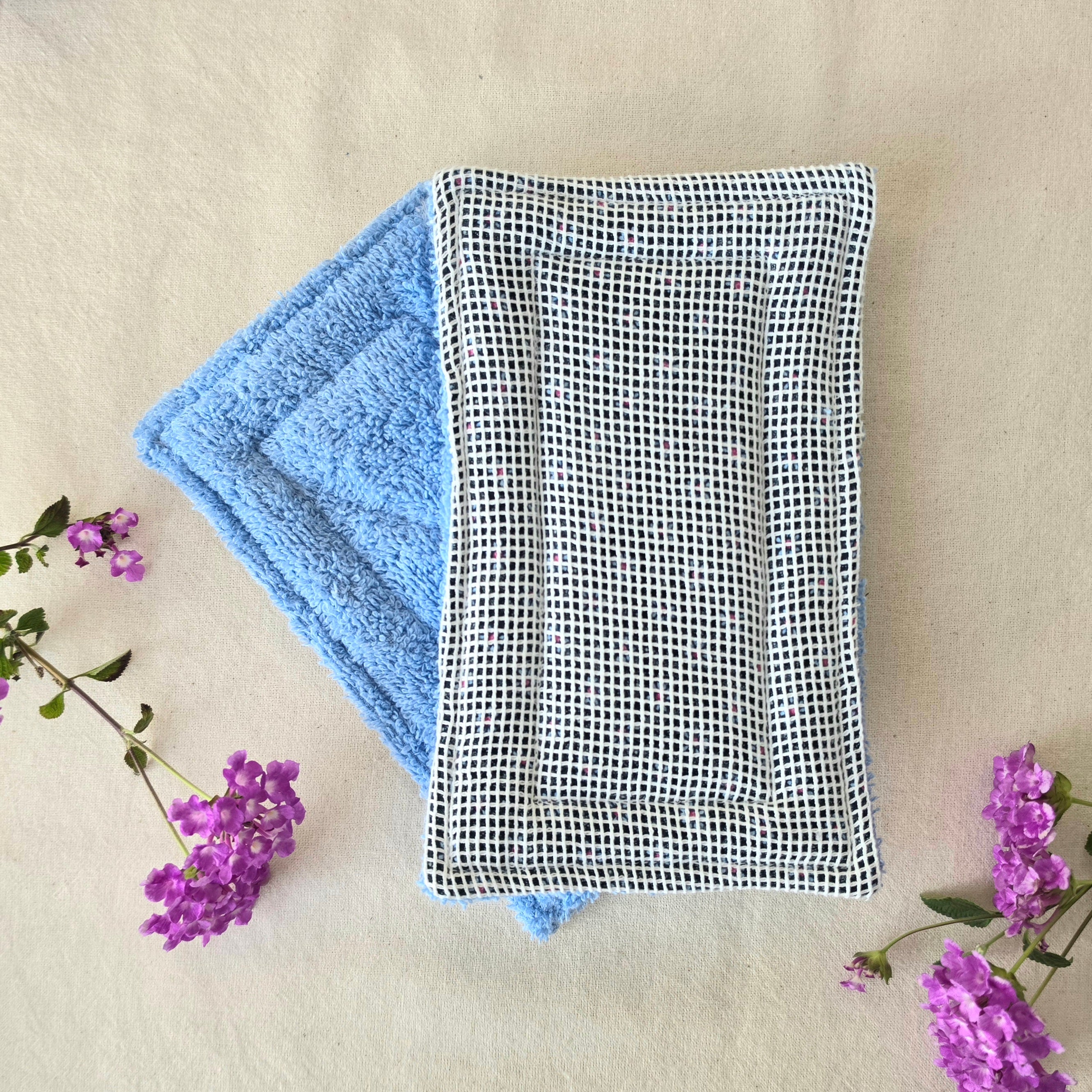 Premium 6 layer Reusable Cotton Scrubby Sponges 2pk