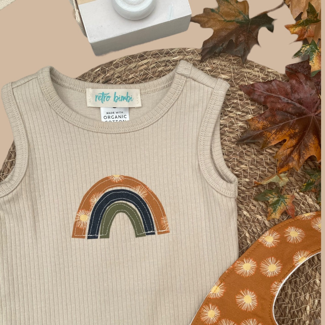 Onesie & Bib set - Rainbow