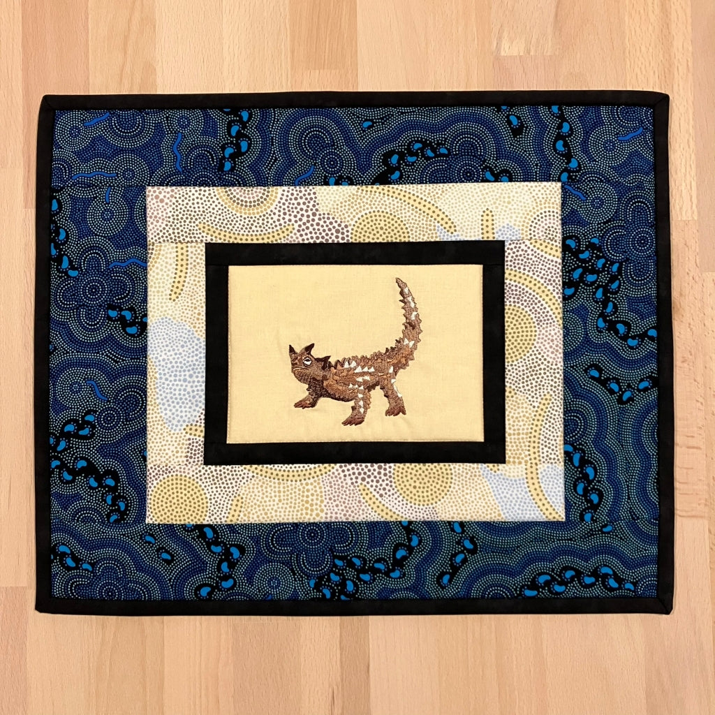 handmade Australian native quilted- gecko & thorny devil