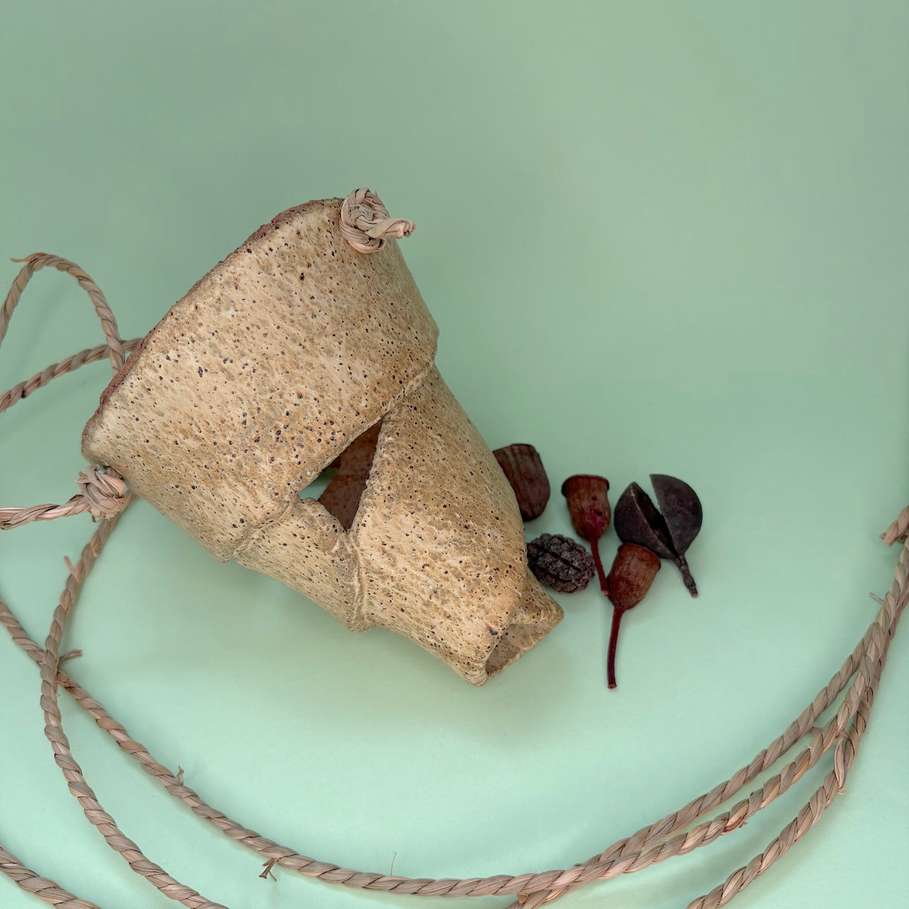 Ceramic hanging orchid pot – spiral design
