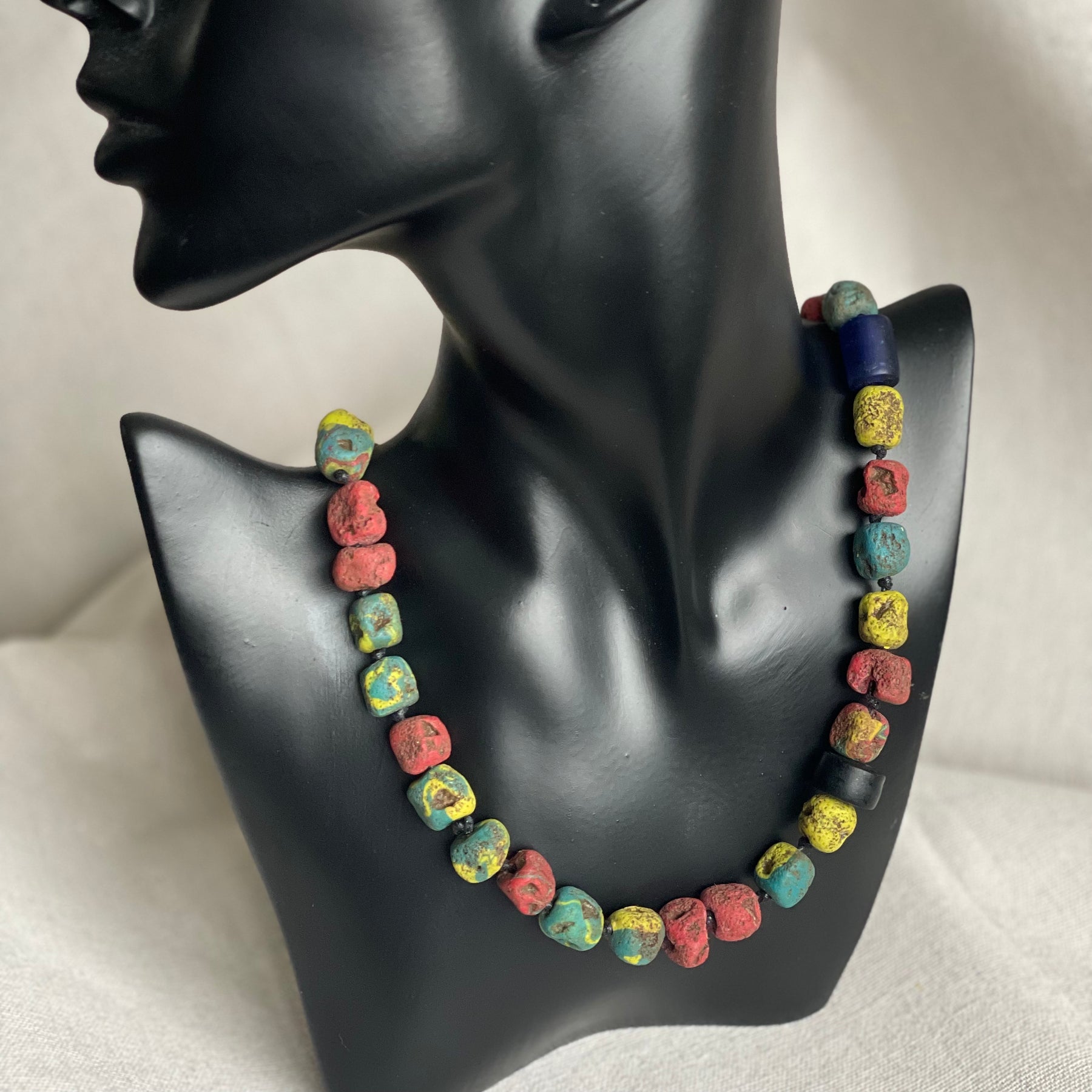 Polymer Clay Beaded Necklace – Rustic Earth