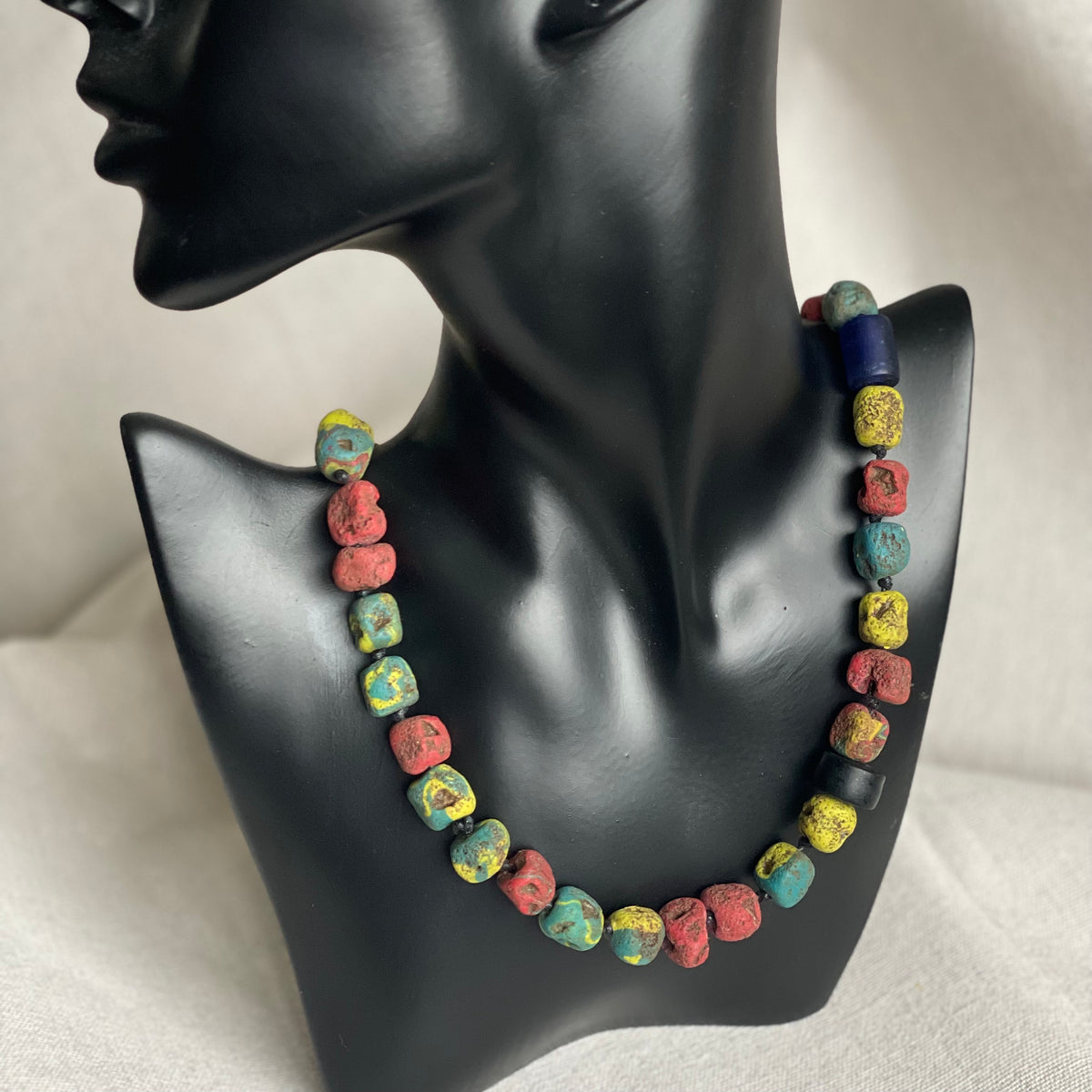 Polymer Clay Beaded Necklace – Rustic Earth