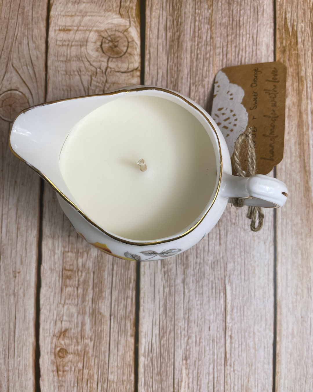 Lavender + Sweet Orange I Natural Soy Candle I Vintage Rose Jug