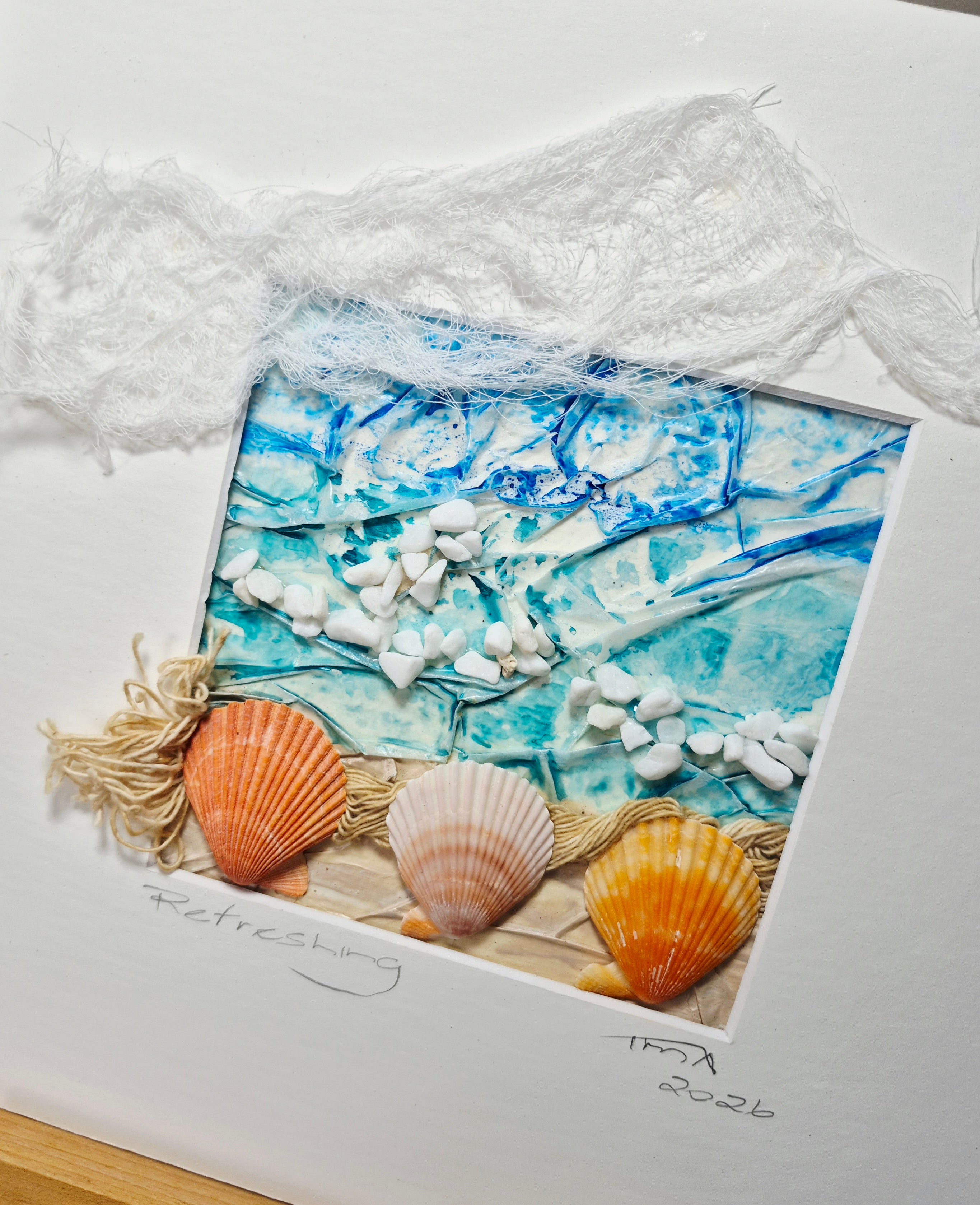 Mixed media artwork called Refreshing